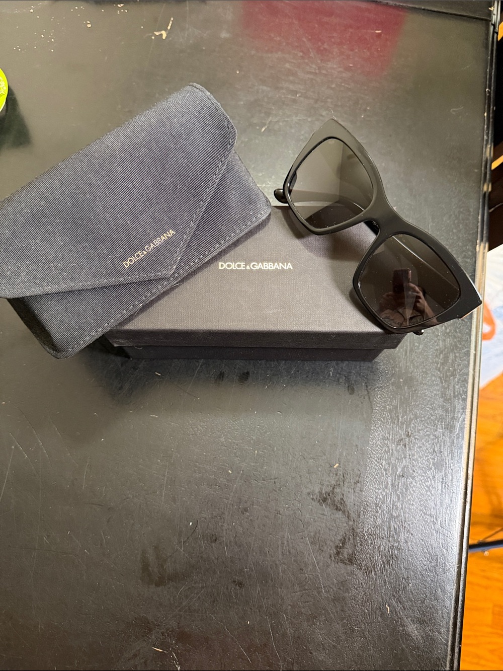 Dolce & Gabbana Black Sunglasses with Dark Lenses